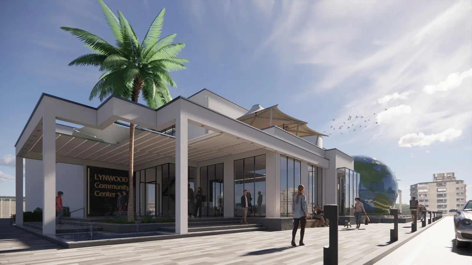 City of Lynwood Community & Transit Center Remodel — LYNWOOD - 2023- Dec. 29 - RENDER VIEW 1