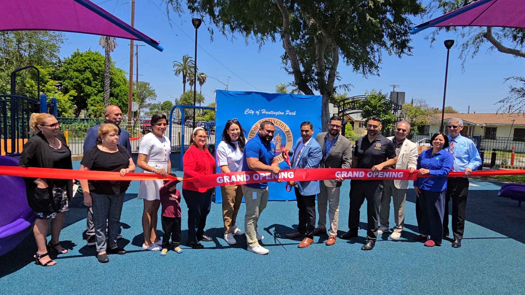 Community ribbon-cutting ceremony at Chesley Circle Park