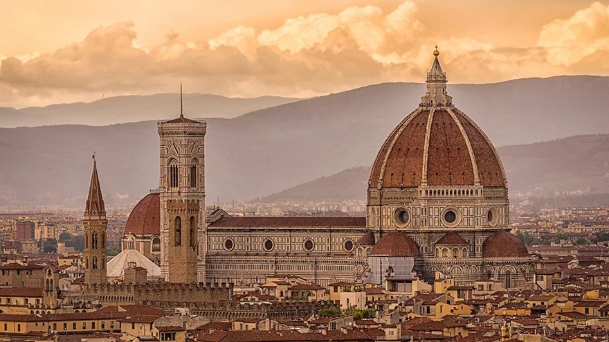 Florence Cathedral dome and historic cityscape