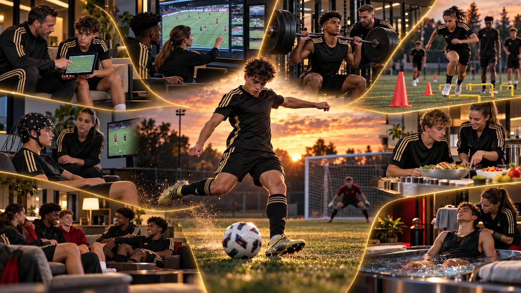 Illustrative residential soccer development, education, training and player care.