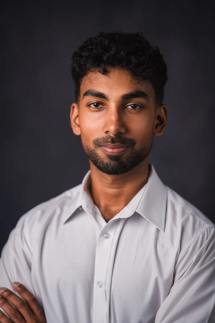 Portrait of Krishna Kammili, Founder and Co-Host of Kammili Properties