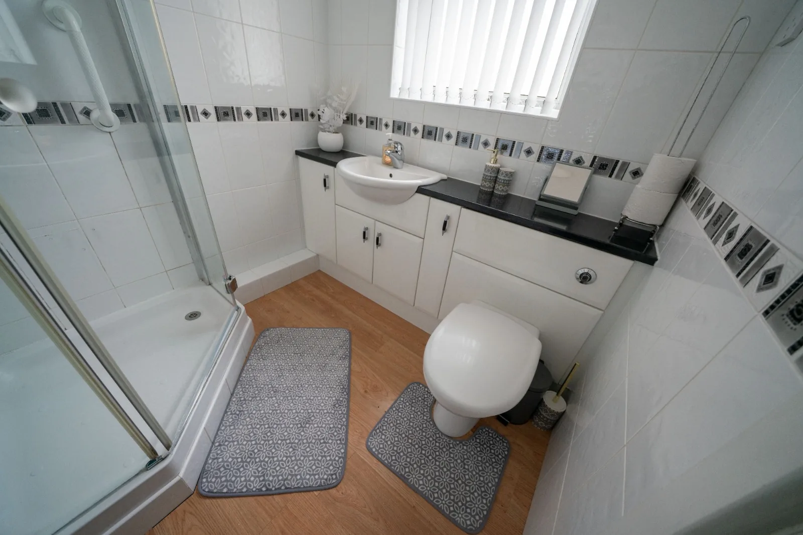 Second view of the shower room at Old Vicarage in Westhoughton, Bolton