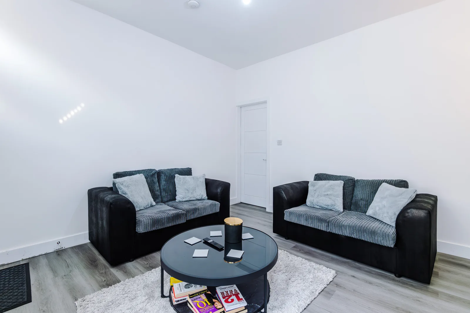 Living room with two sofas and a coffee table at 34 Beeston Street