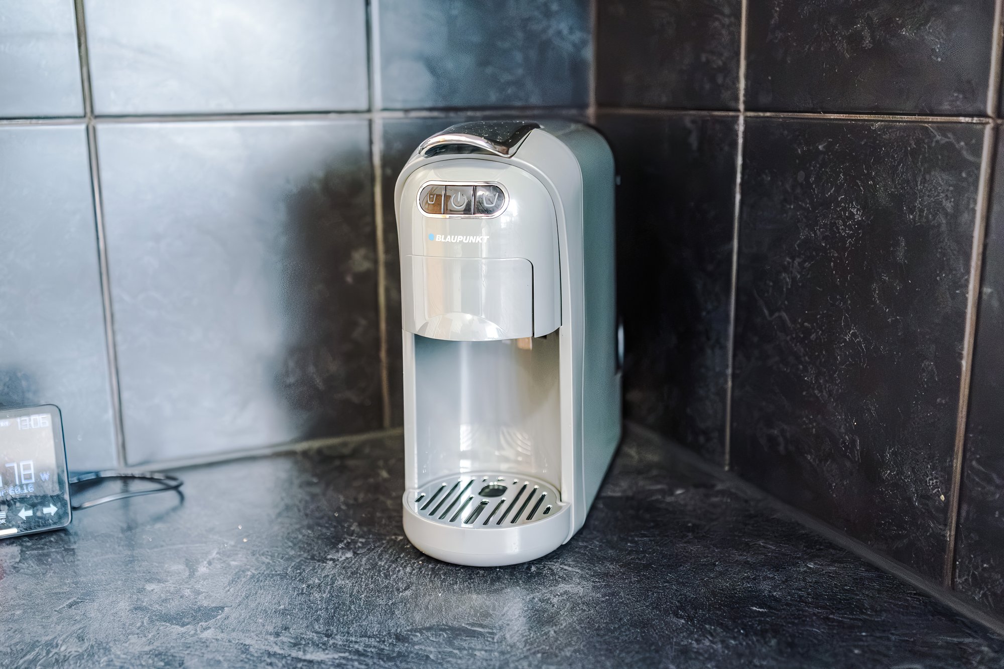 Drinks machine on the kitchen worktop