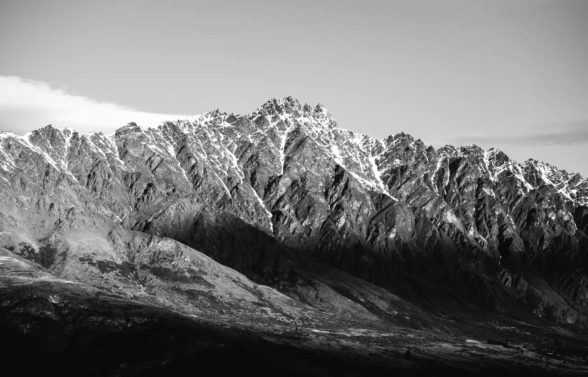 The Remarkables mountain range above Queenstown, New Zealand