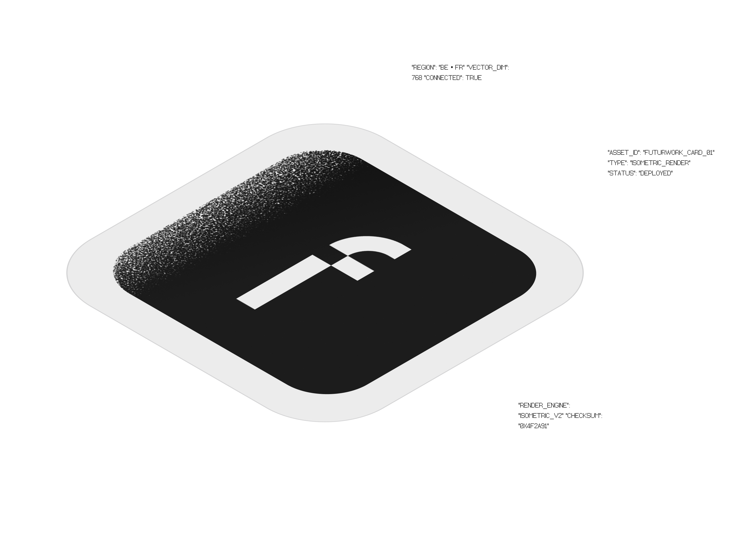 FuturWork logo on an isometric tile