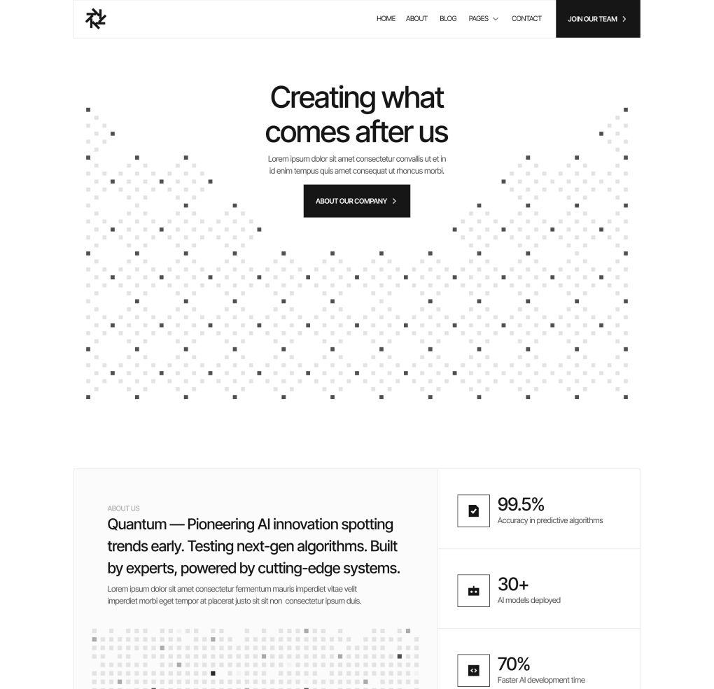 Home V3 - Quantum | Webflow Template