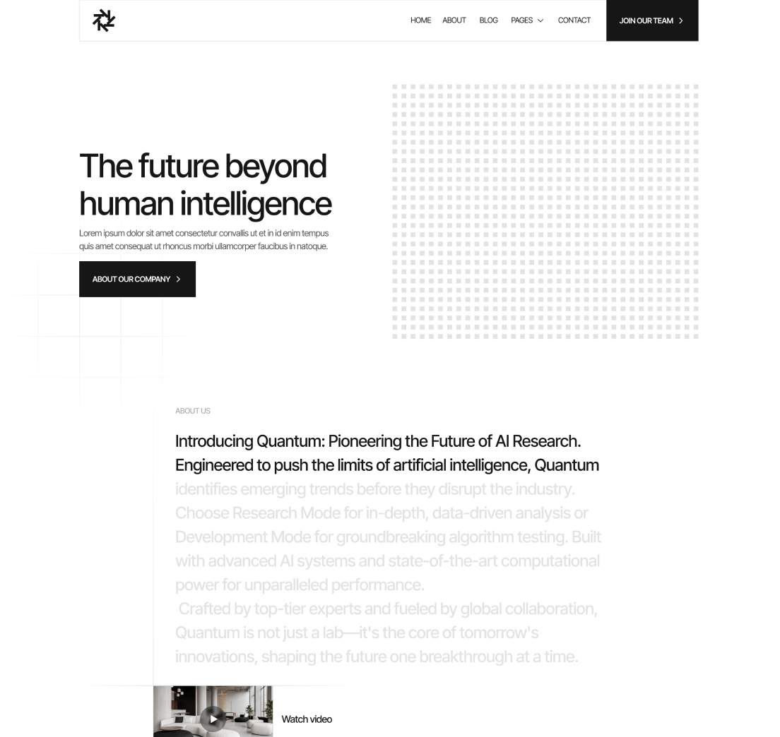 Home V1 Page - Quantum | Webflow Template