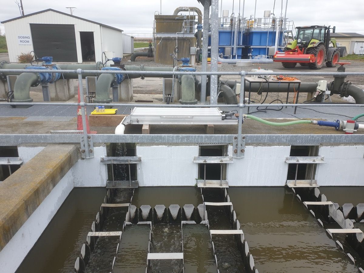 Treatment channels at a council plant