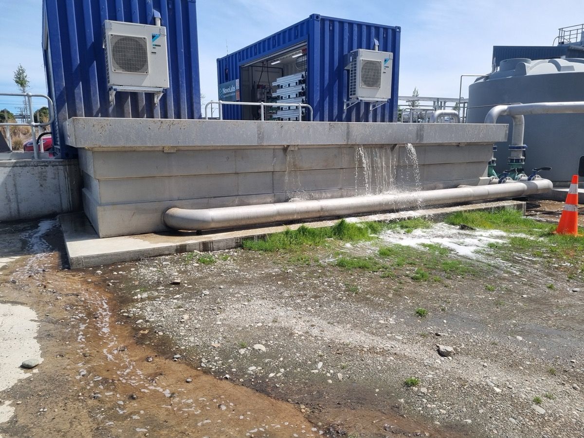 Effluent channel at a meat processor
