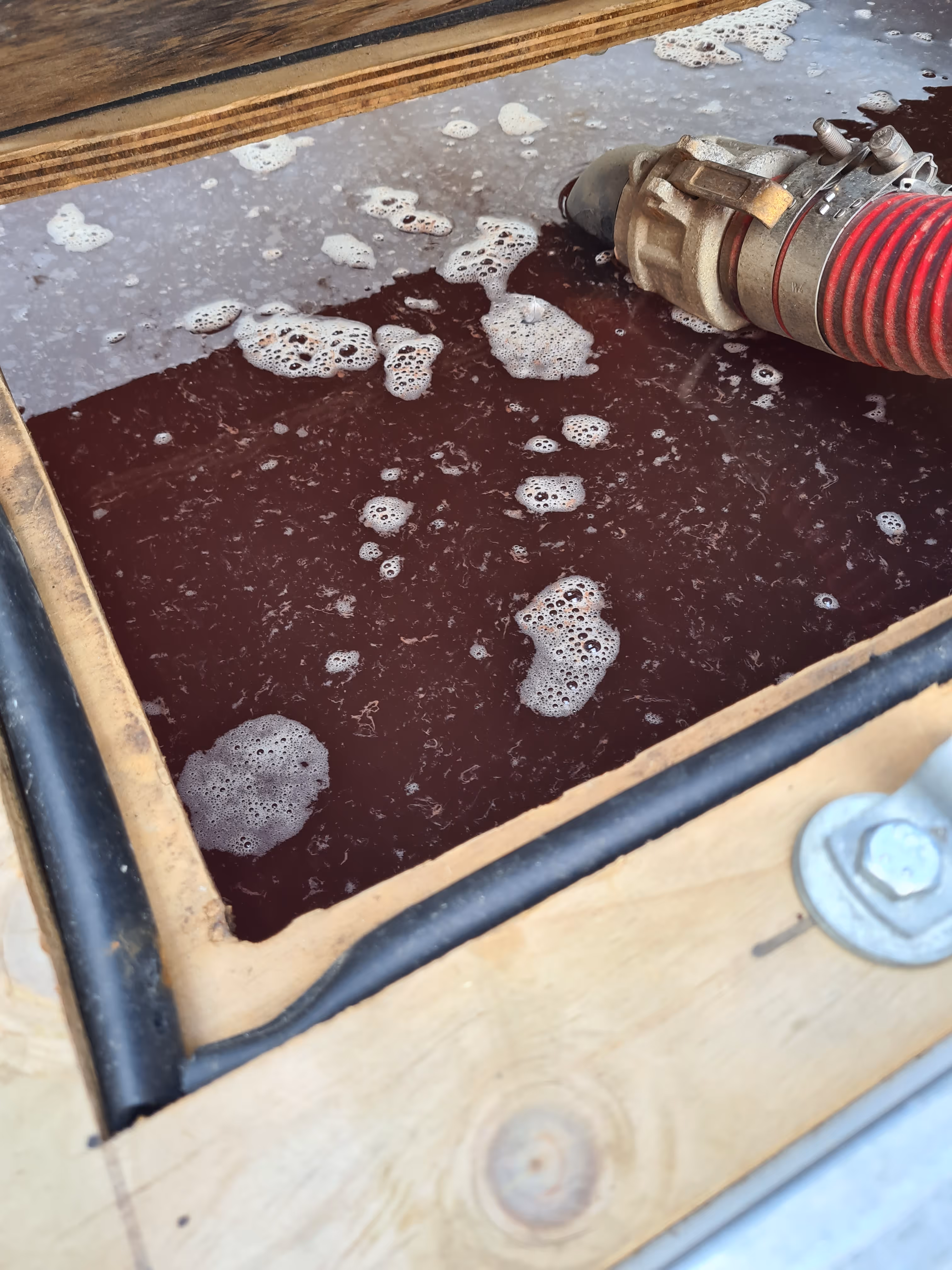 Wastewater at a New Zealand treatment site