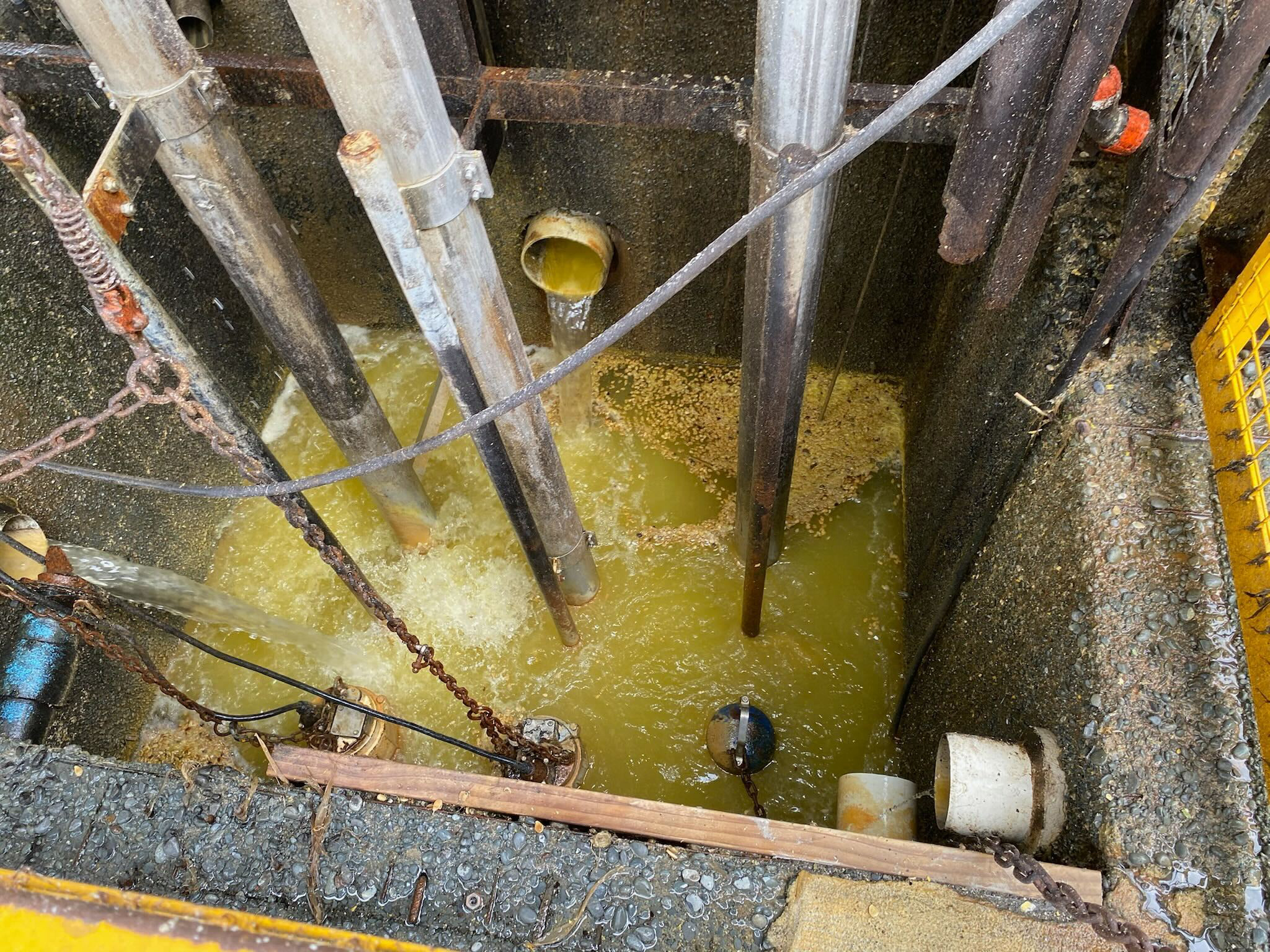 Wastewater sample with a high total dissolved solids load
