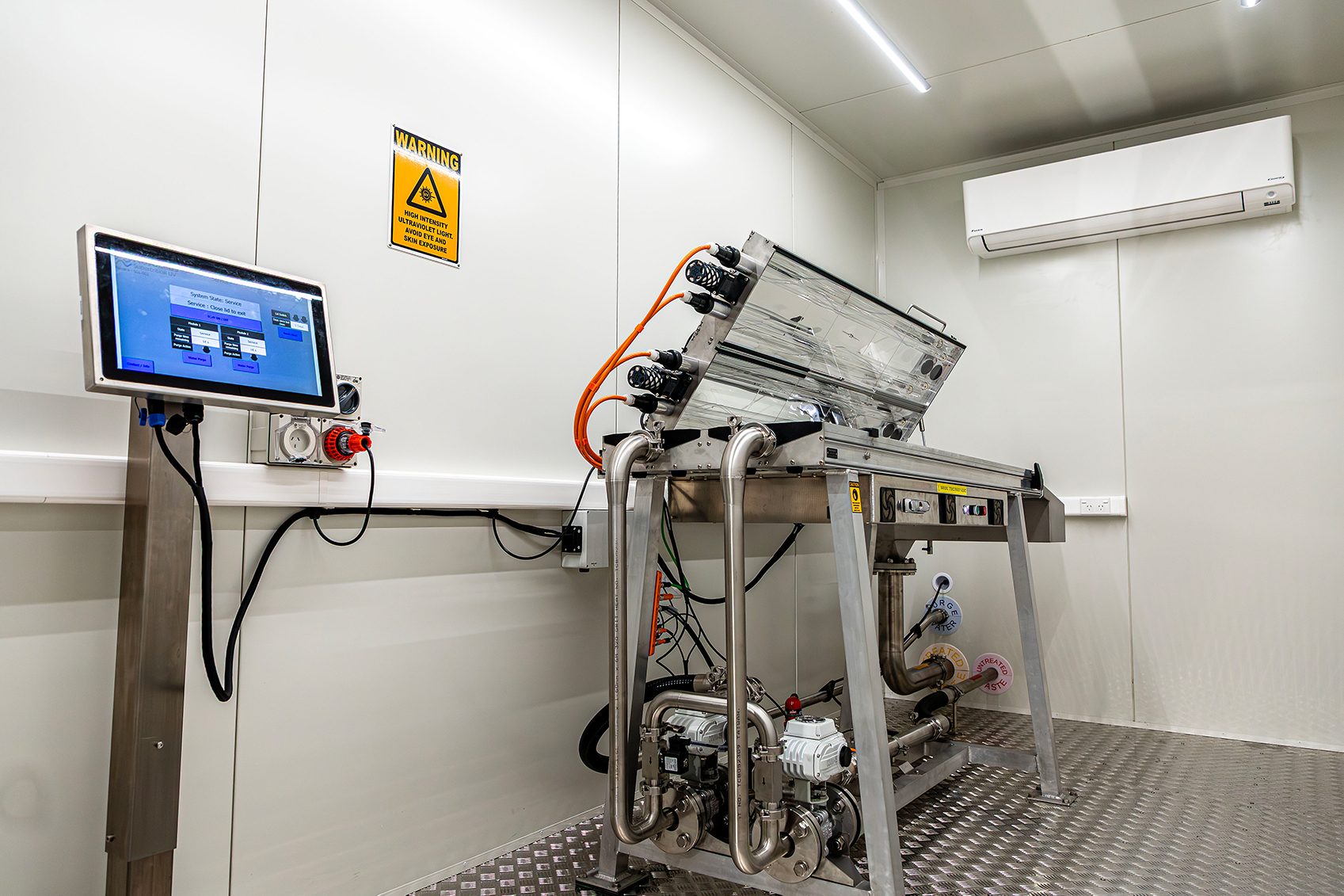 Operator using the system control panel