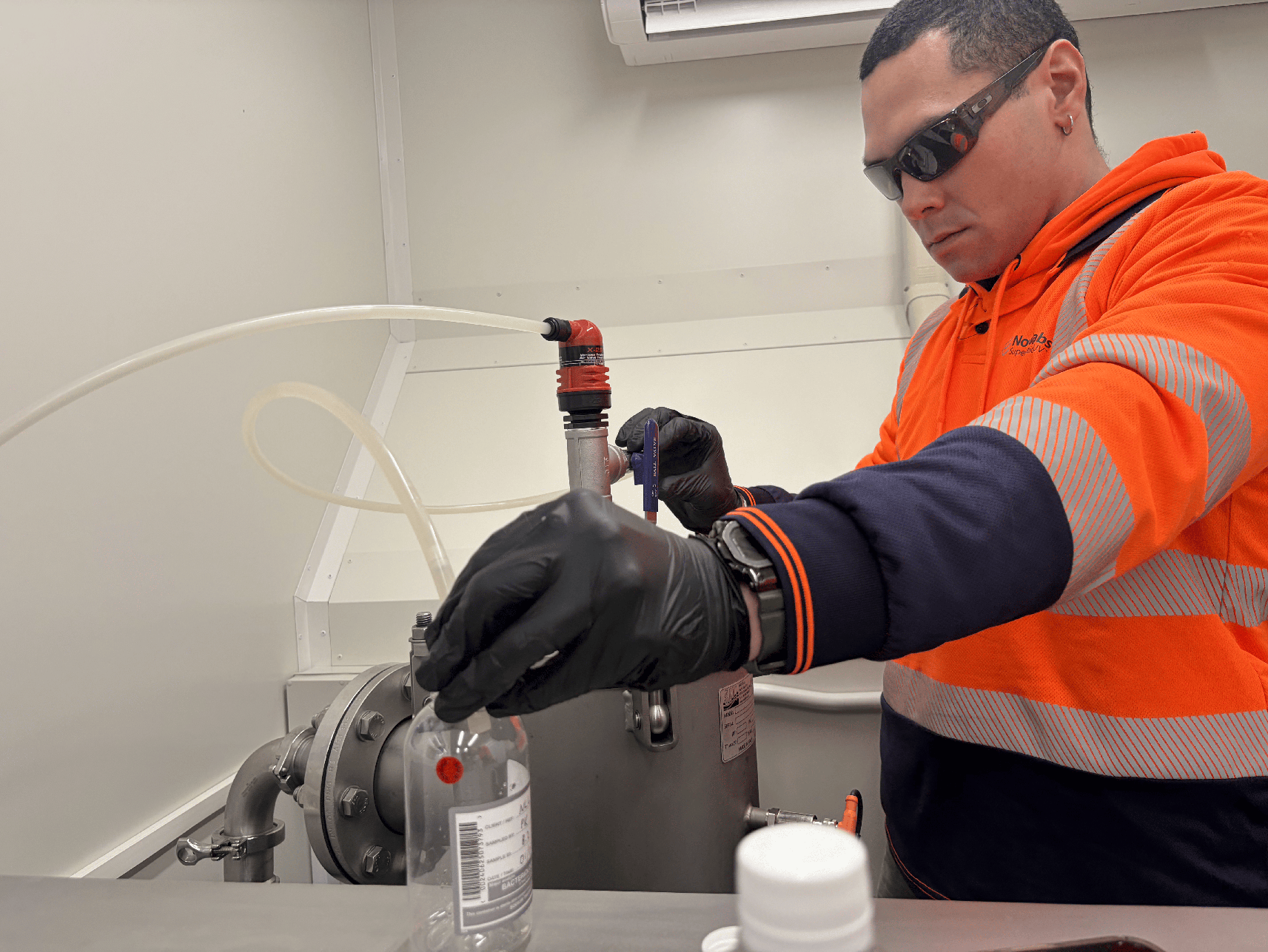 Rendered view of the disinfection system