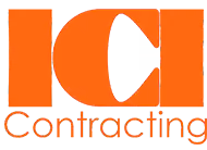 Orange ICI logo with the word 'contracting' in lowercase below it.
