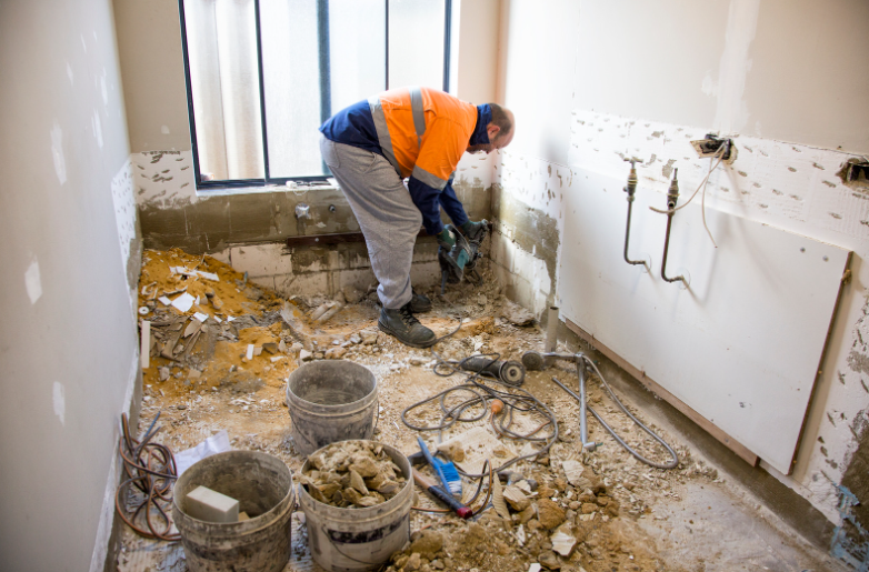 Preparing the bathroom for tile installation and new fixtures
