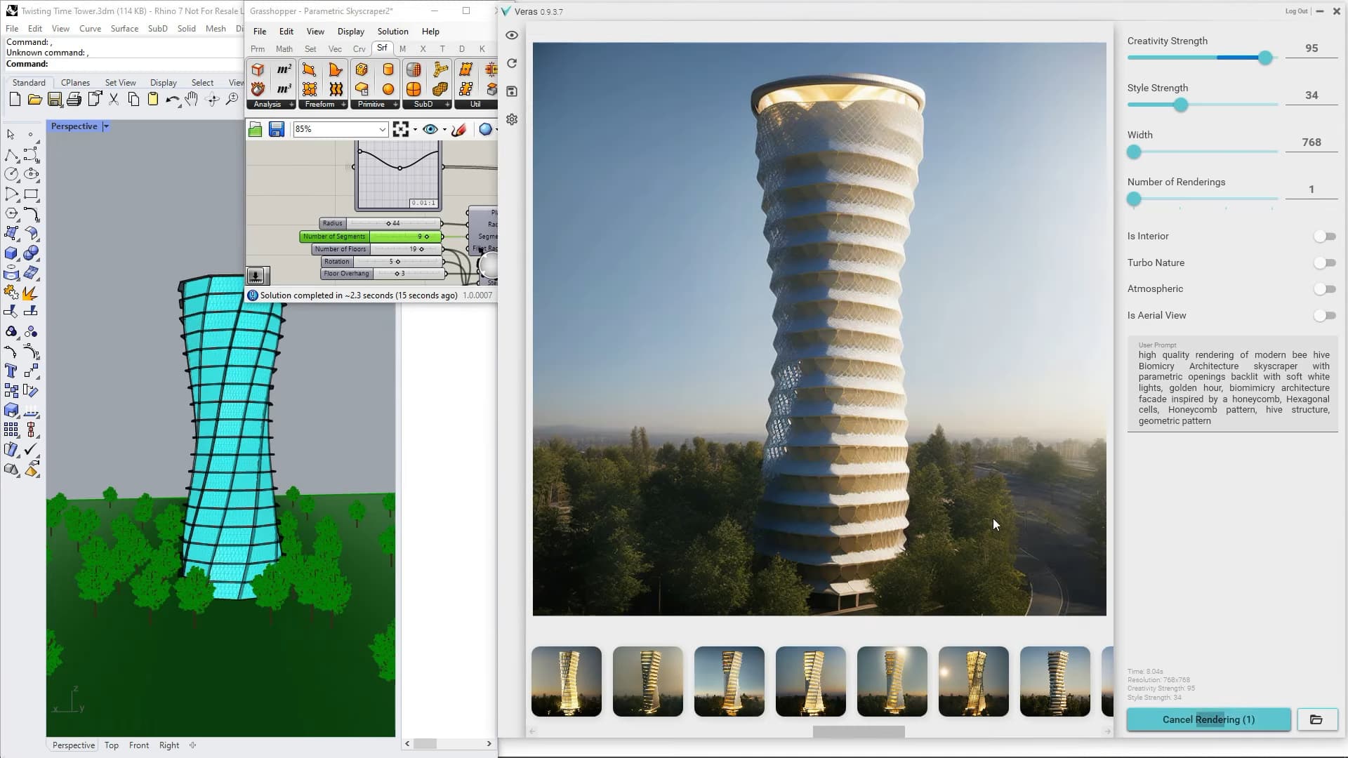 Rhino, Rhino + Grasshopper Workflow Video - Veras Rhino - EvolveLAB Forum
