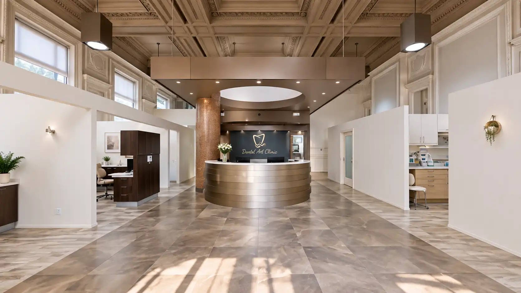Rework Reception Around Privacy, Queuing, and Staff Sightlines