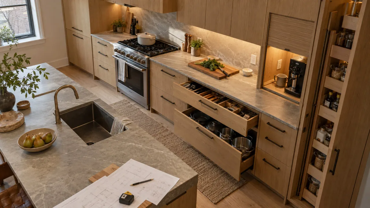 Kitchens Are Prioritizing Storage, Lighting and Daily Workflow Over Gadgetry؛