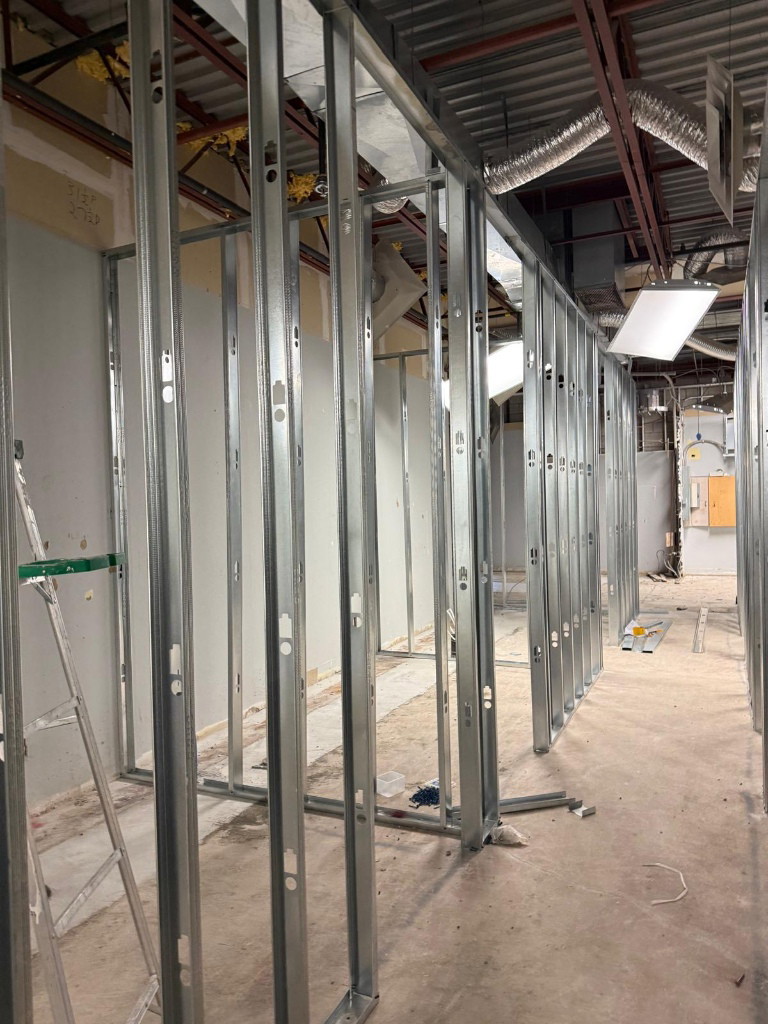 Medical clinic interior fit-out in progress