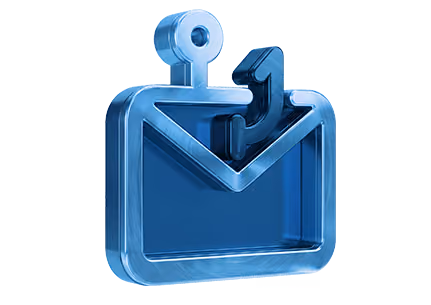 Ikona podvodného e-mailu s háčkem jako symbol phishingu