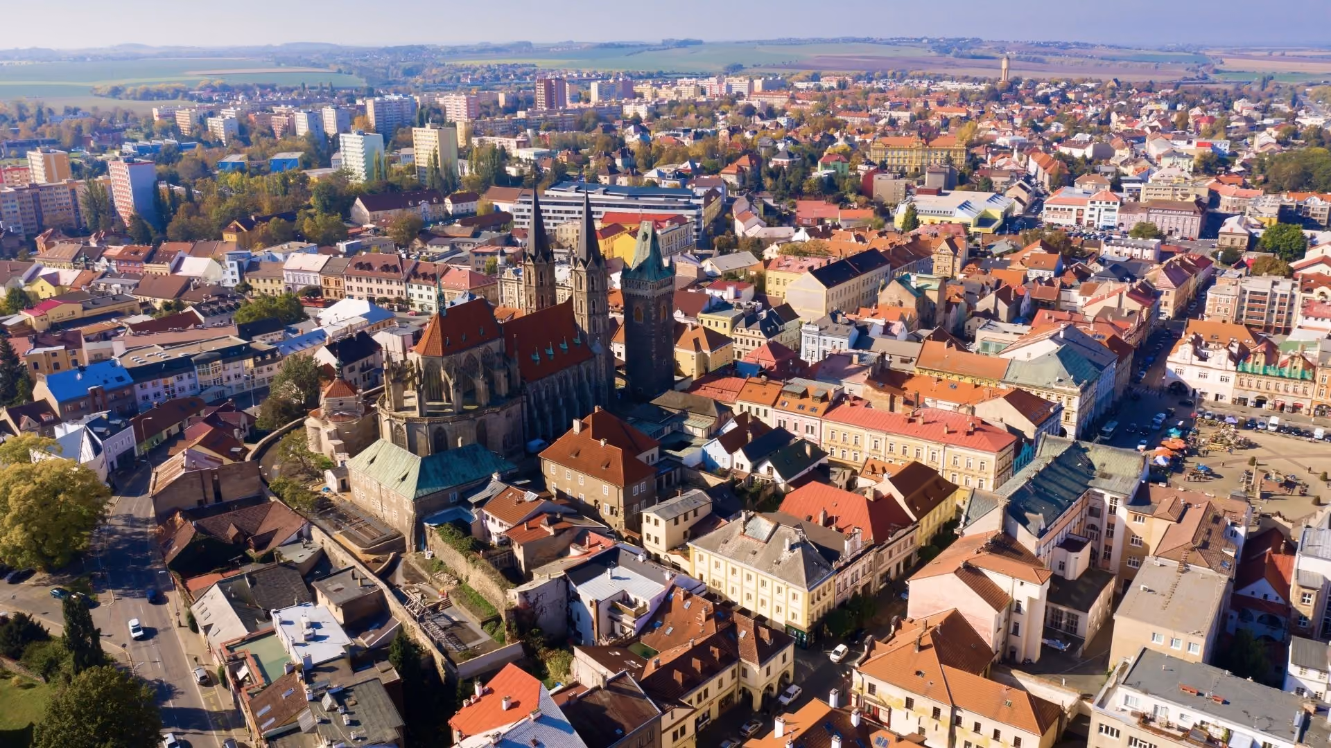 Pohled na Kolín, kde CALM IT spravuje IT firmám