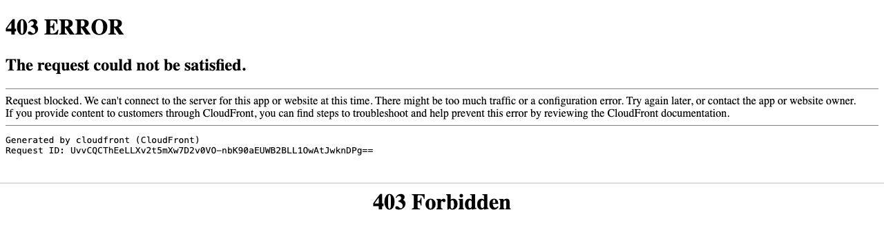 AWS CloudFront & ALB block pages AWS CloudFront and ALB block pages