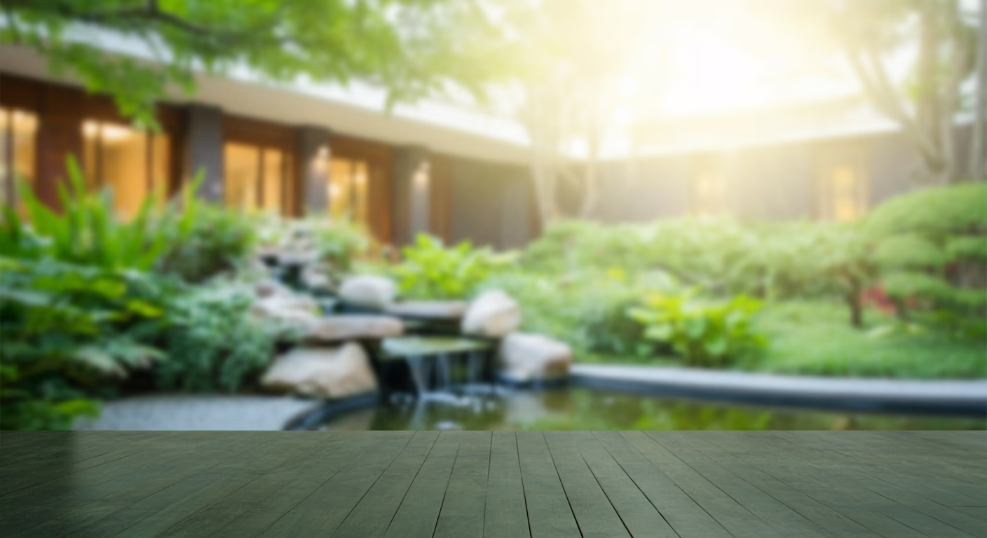 [background] background image of a serene outdoor setting (for a yoga studio)