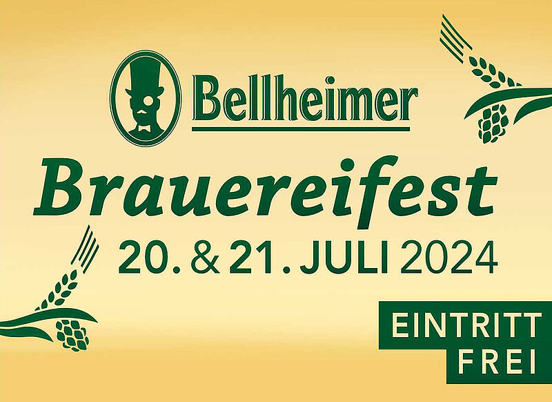 Plakat zum Bellheimer Brauereifest am 20. und 21. Juli 2024