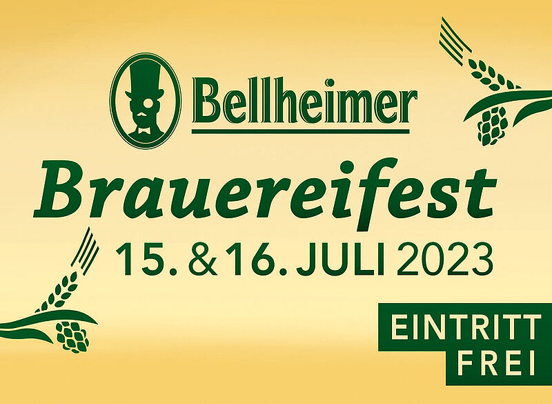 Plakat zum Bellheimer Brauereifest am 15. und 16. Juli 2023