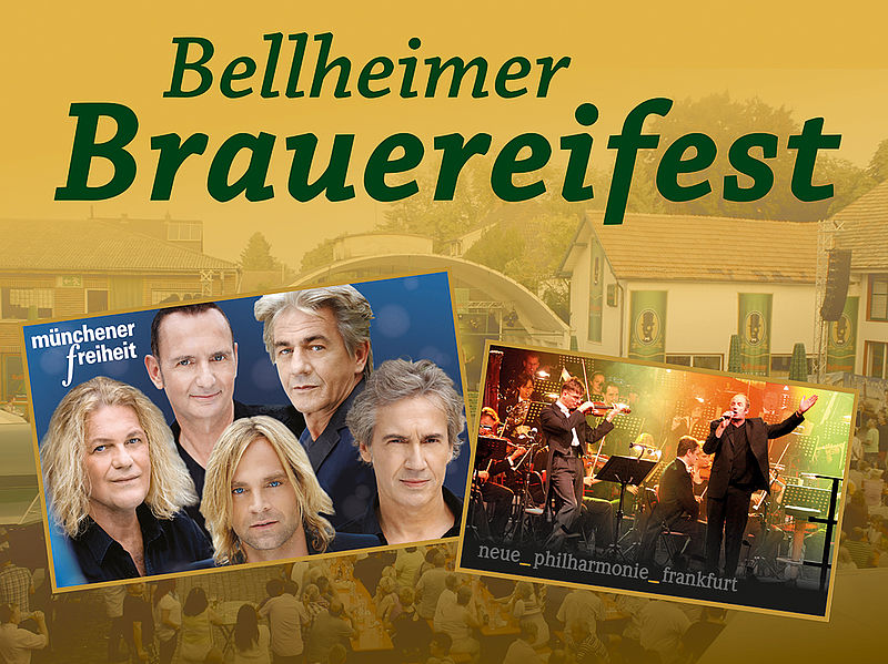 Fotos der auftretenden Bands, Ankündigung zum Bellheimer Brauereifest