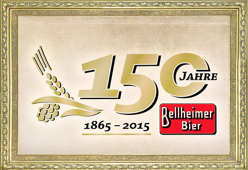 Jubiläumslogo 150 Jahre Bellheimer Bier 1865–2015