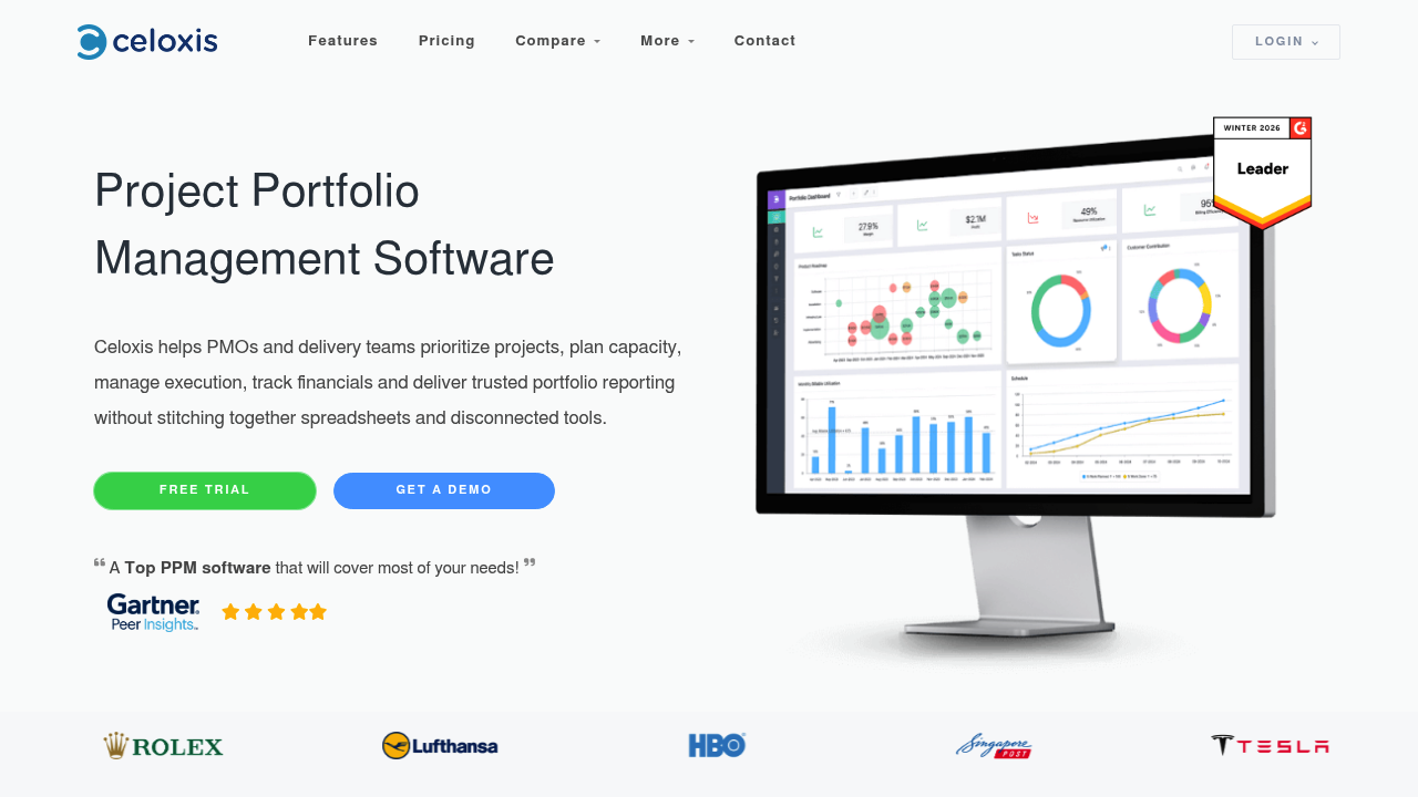 Screenshot of https://www.celoxis.com