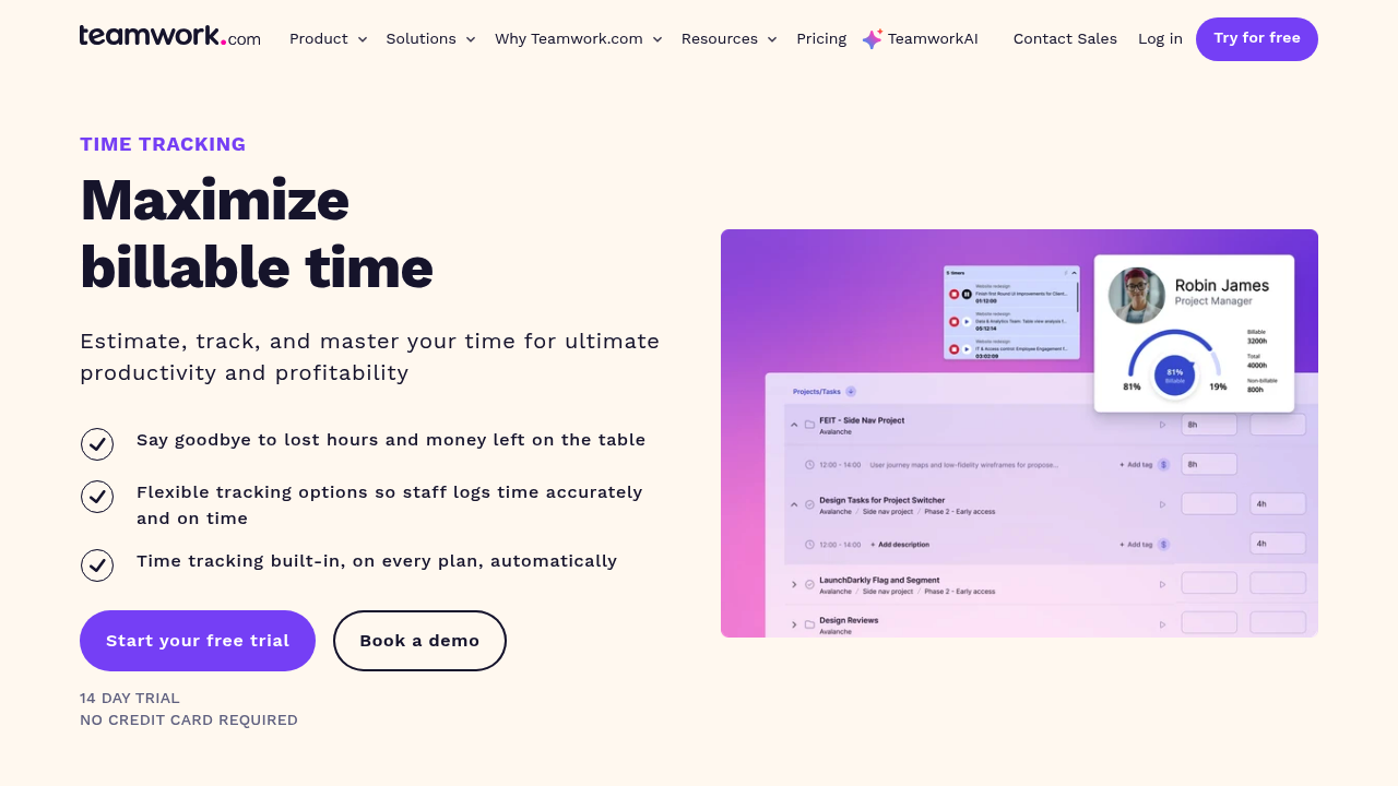 Screenshot of https://teamwork.com/project-management-software/time-tracking/