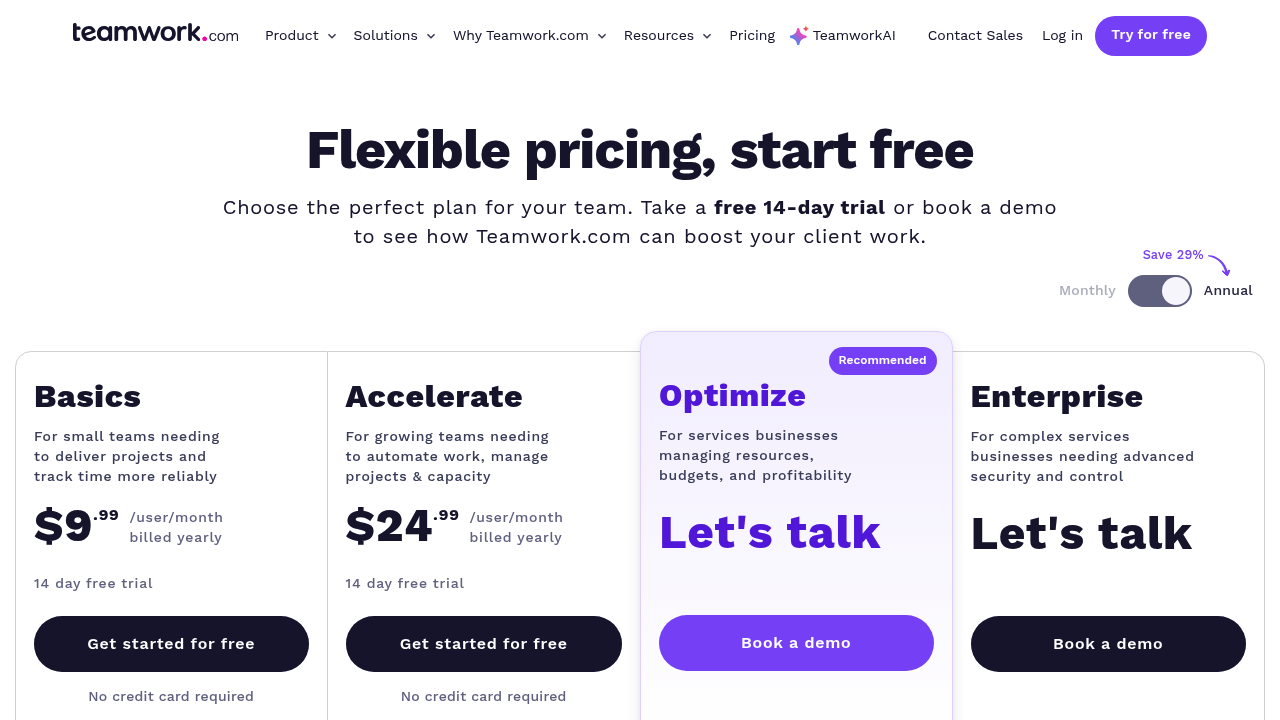 Screenshot of https://teamwork.com/pricing/