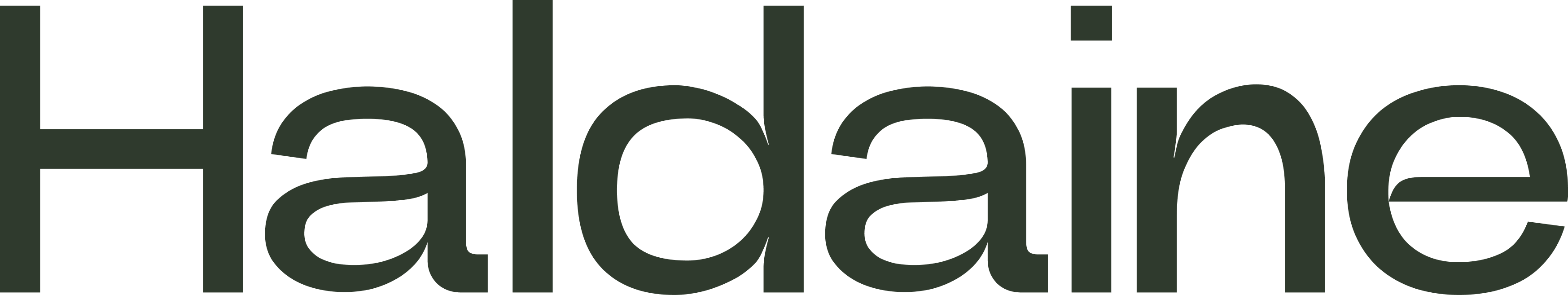 Haldaine text logo in dark green sans-serif font on transparent background.