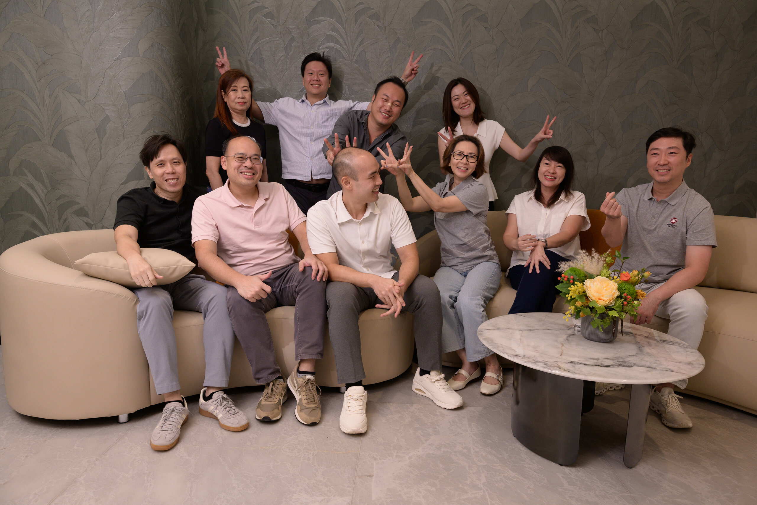 Meridian Energy team in a relaxed group setting