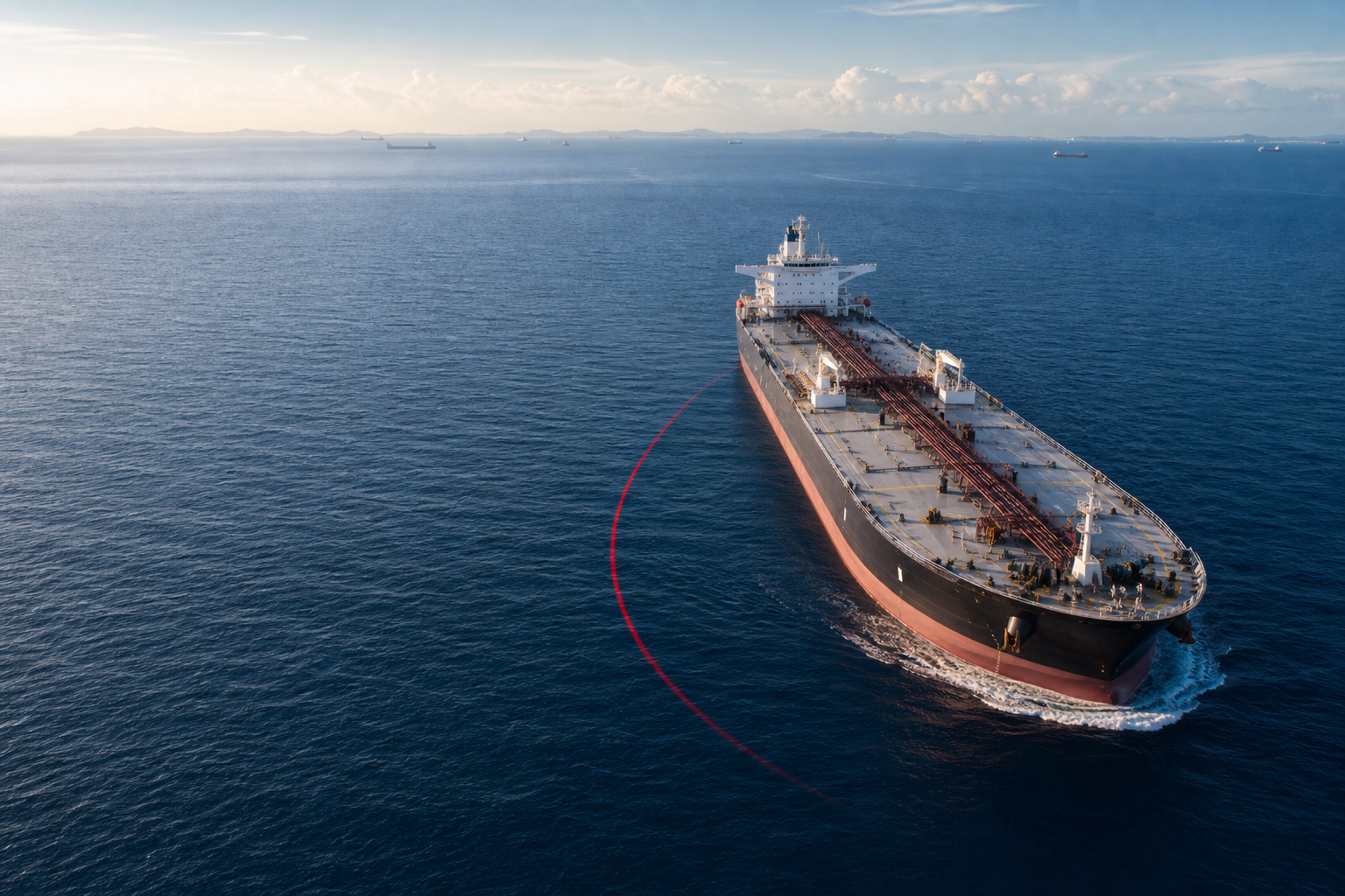 Crude oil tanker underway