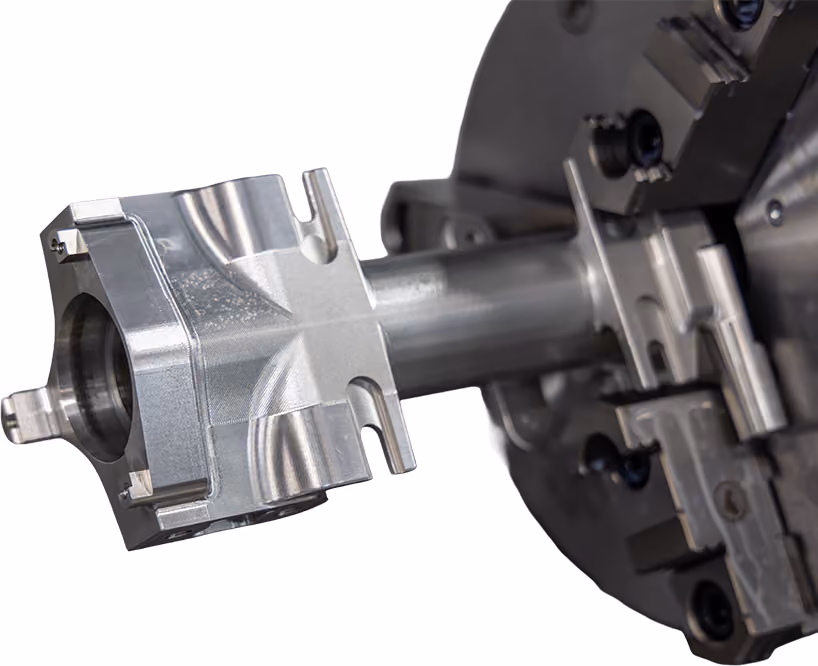Precision-machined component and custom fixture by XL Pattern Shop