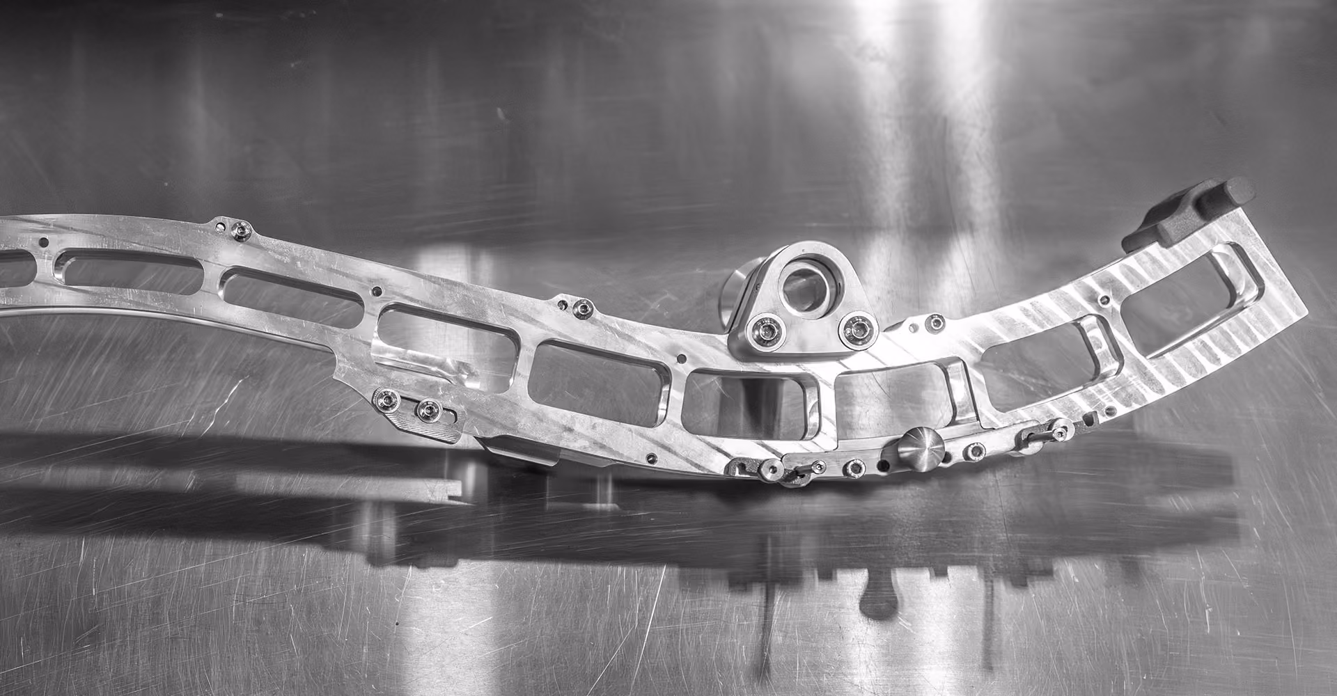 Precision-machined prototype aluminum component produced by XL Pattern Shop using CNC machining