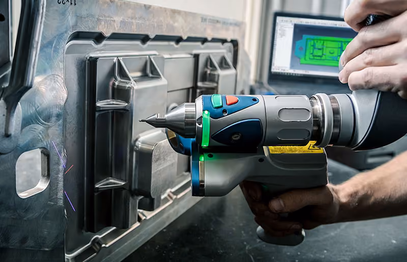 3D laser scanning of existing tooling to create accurate CAD data for reverse engineering and reproduction.