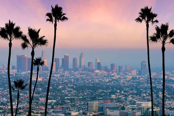 City skyline representing Los Angeles County