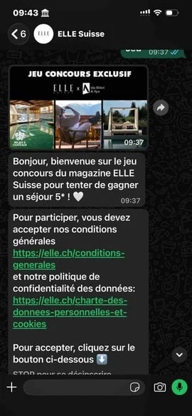Le formulaire conversationnel dans WhatsApp
