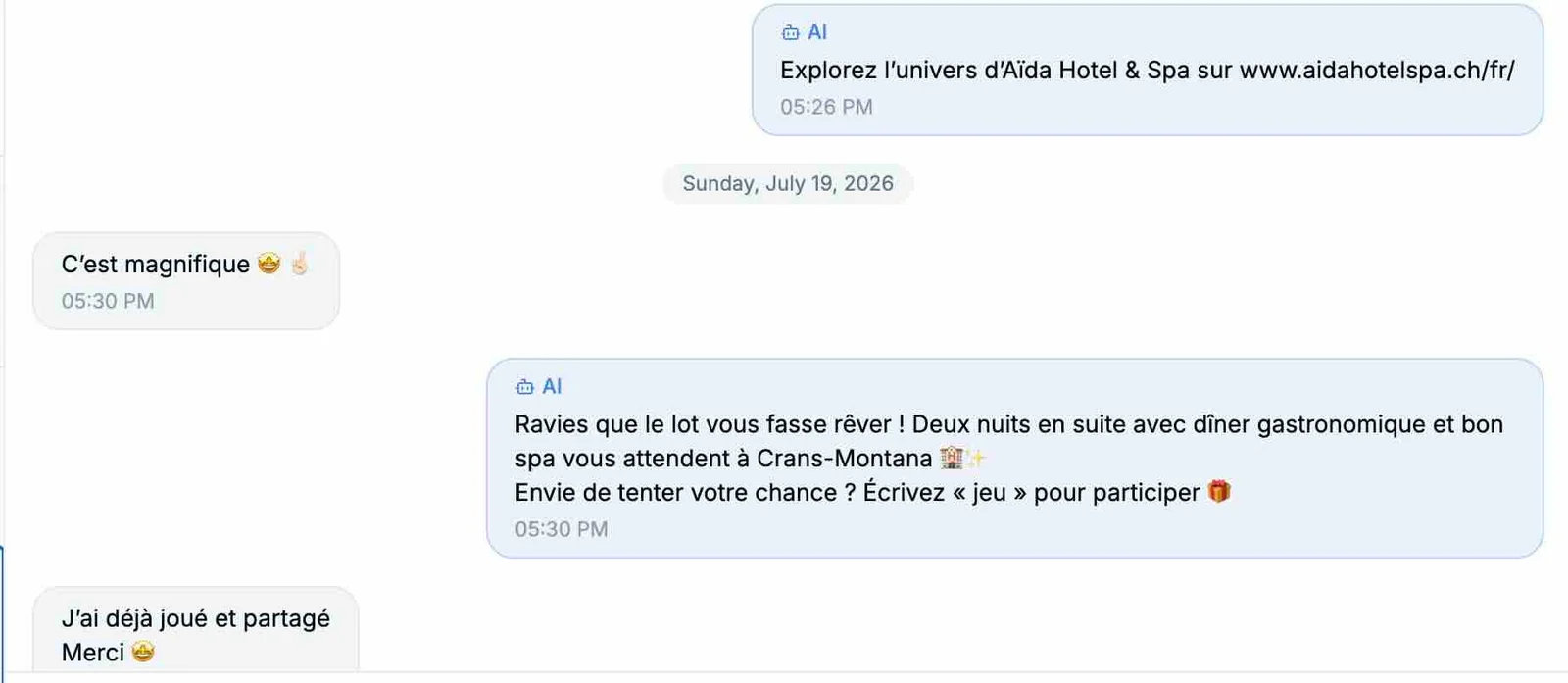 Le reporting de la campagne dans Sandra