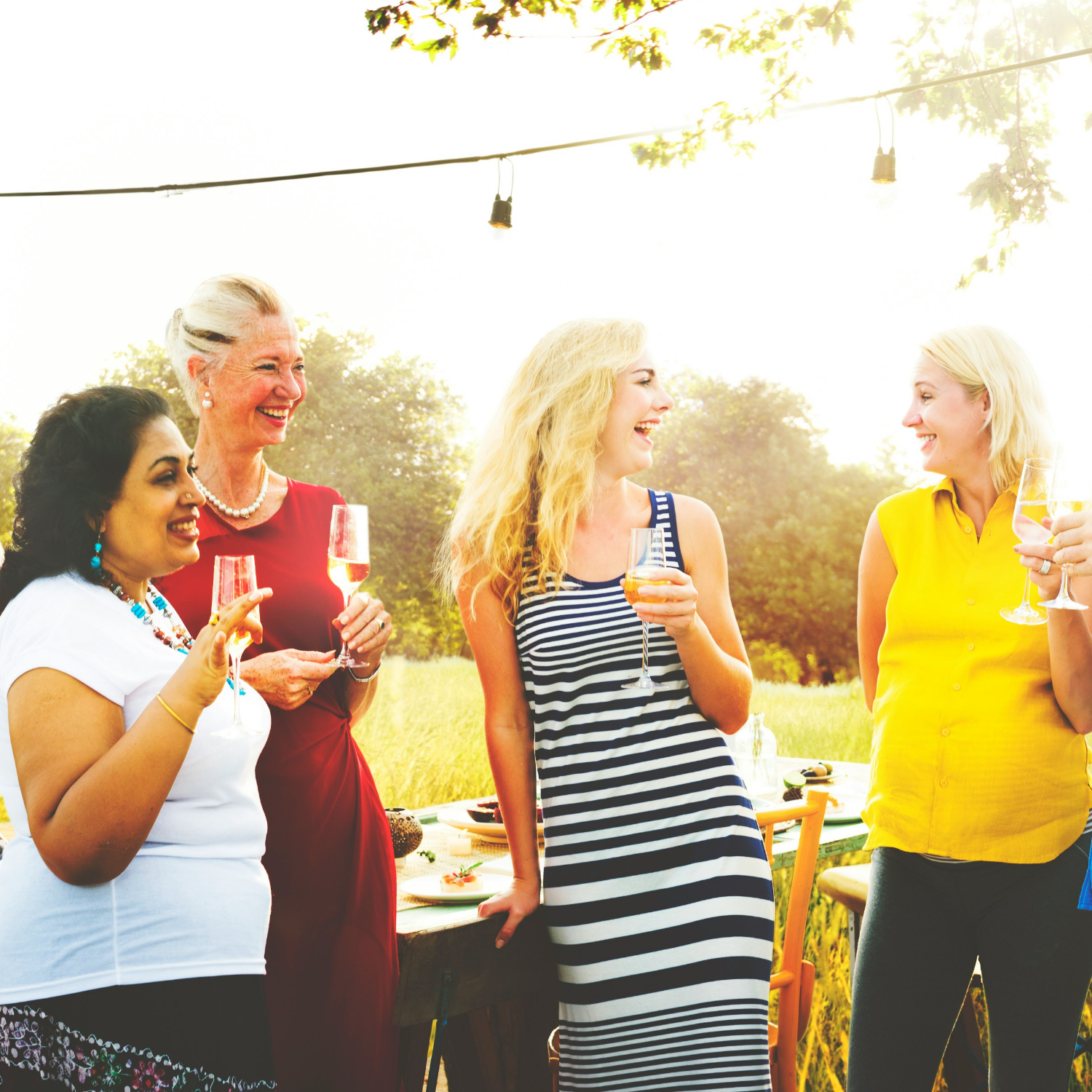 Clients celebrating together