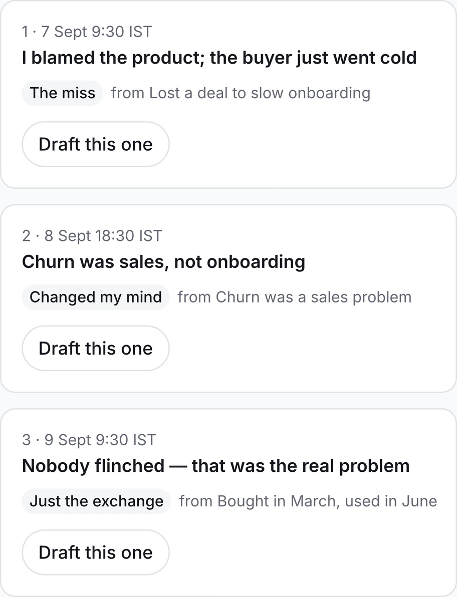 A planned series on a phone