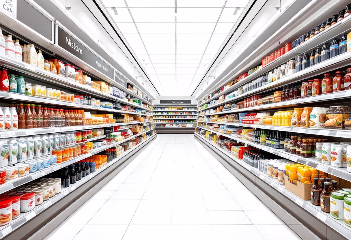 image of grocery aisles (for a grocery store)