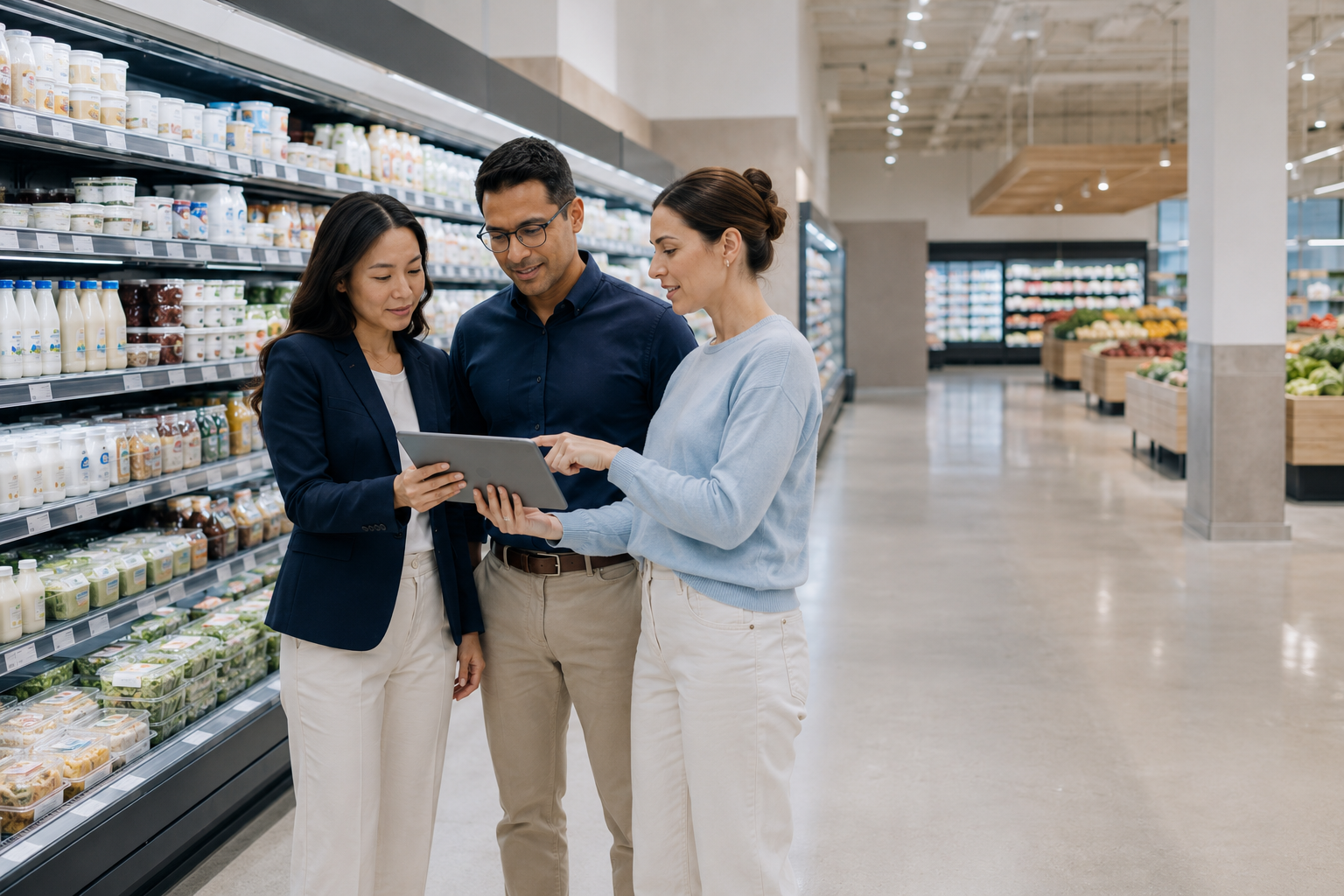 image of grocery aisles (for a grocery store)