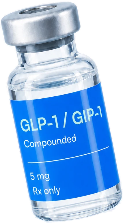 Compounded GLP-1 and GIP-1 vial