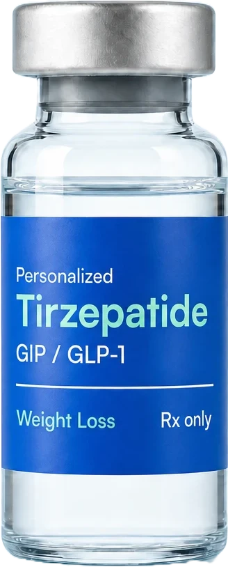 Compounded Tirzepatide vial from Science and Co
